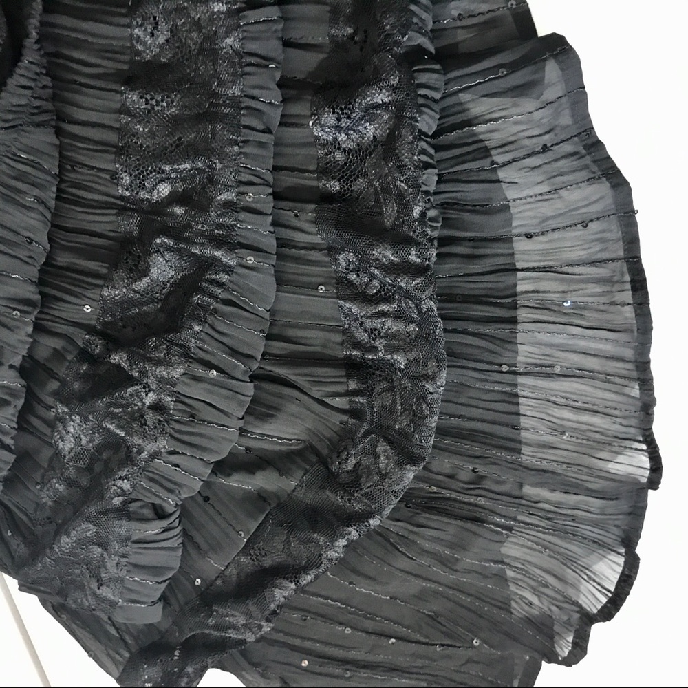 NWT Black Lace Sequin Skirt sz 1x Witch Goth Plus